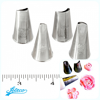 Кондитерская насадка лепесток розы изогнутый № 59, 60, 61 от Ateco | малый размер