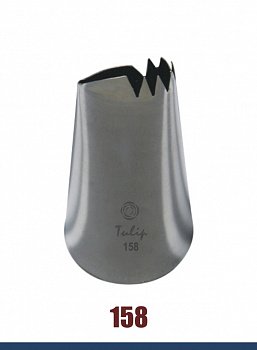 Кондитерская насадка 158 Tulip лепесток прямой рюшевый, прорезь 15 мм