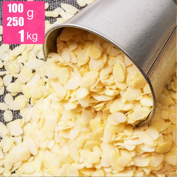 Миндальные лепестки бланшированные, толщина 0,5-0,7 мм | 100 - 250 гр., 1 кг.