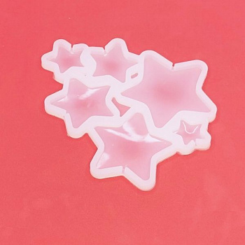 Силиконовая форма для карамели-шоколада-мастики 6 фигур - Звезда 35-75 мм