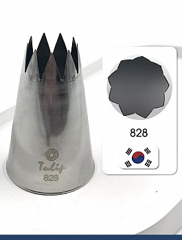 Кондитерская насадка 828 Tulip открытая звезда д.16 мм, 9 лучей