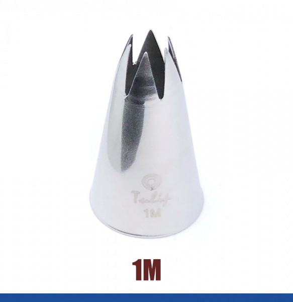 Кондитерская насадка 1M Tulip™ полузакрытая звезда, 6 лучей, Ø 7-13 мм, Korea